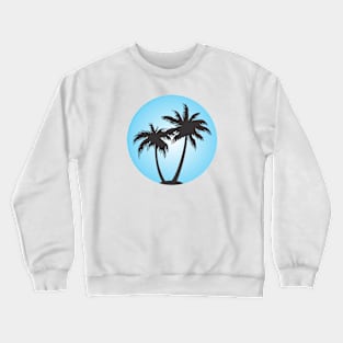 Coconut Tree on Beach Crewneck Sweatshirt